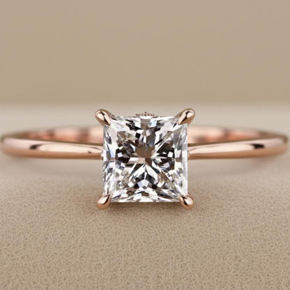 2.0 Ct Princess Lab Diamond Engagement Ring