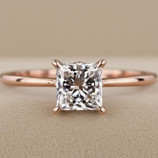 2.0 Ct Princess Lab Diamond Engagement Ring