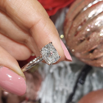 2 Ct IGI Certified Cushion Lab Diamond Engagement Ring