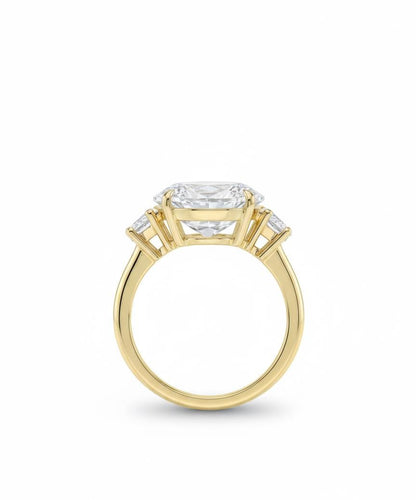 11 Ct IGI Certified Baguette Lab Diamond Three Stone Engagement Ring
