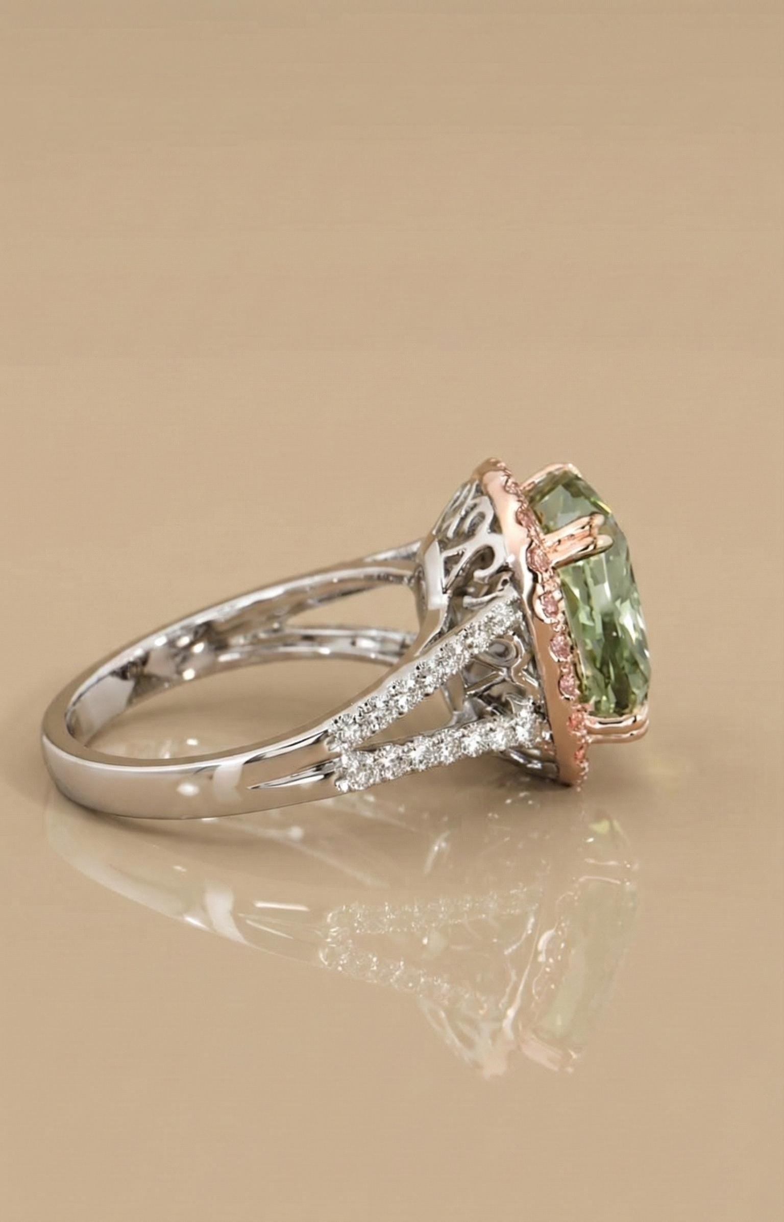 6.5 Ct IGI Certified Cushion Lab Diamond Engagement Ring