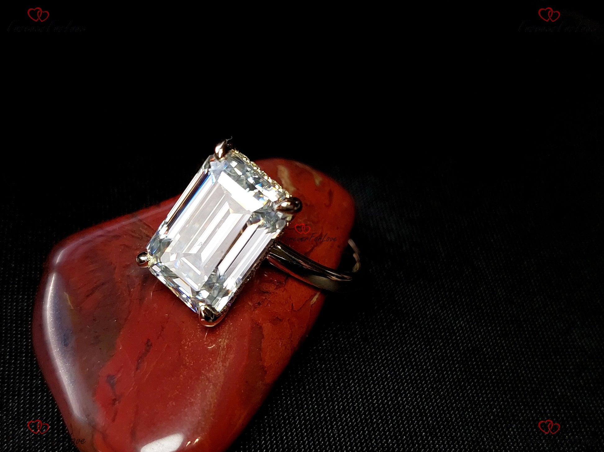 5 Ct IGI Certified Emerald Lab Diamond Solitaire Engagement Ring