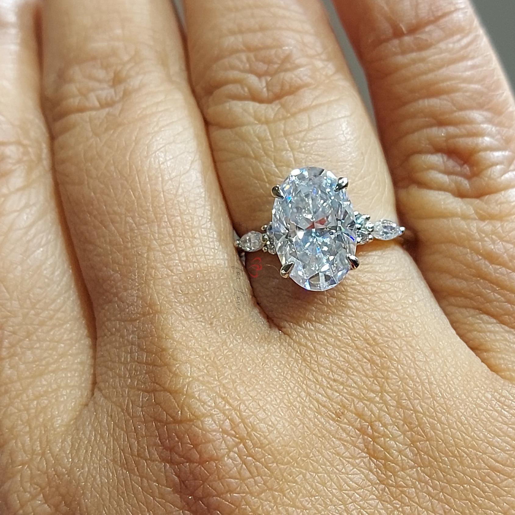 Oval Diamond, Moissanite Engagement Ring