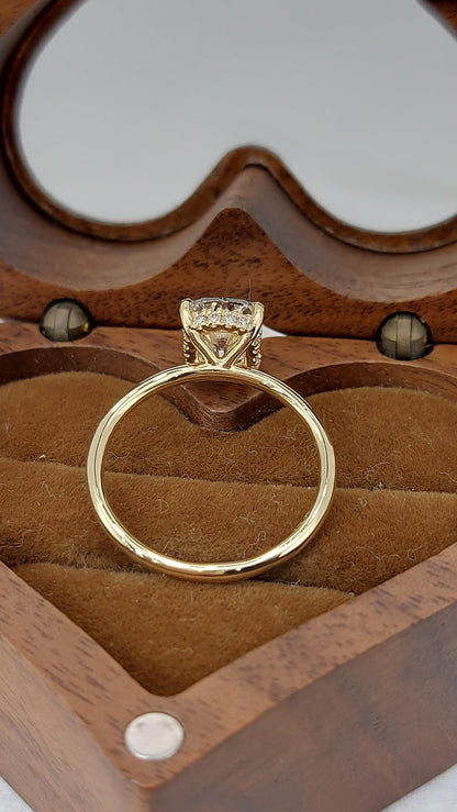 IGI Certified Old Mine Lab Diamond Solitaire Engagement Ring