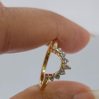 Marquise Diamond Stacking Ring