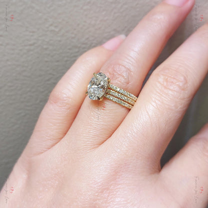 3 Ct Oval Lab Diamond Eternity Band