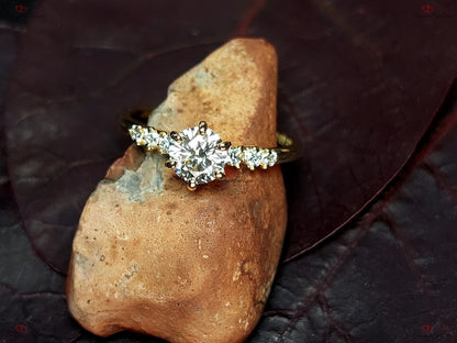 Round Lab Diamond Engagement Ring