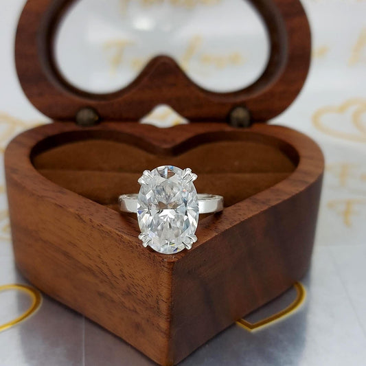5 Ct Oval Moissanite engagement ring, Oval engagement ring, Moissanite ring, Engagement Ring, Perfect gift for Her