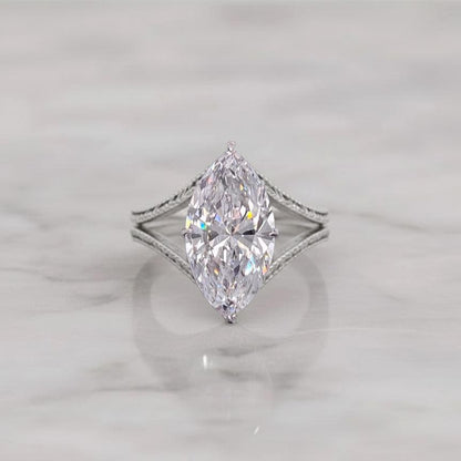 4 Ct IGI Certified Marquise Lab Diamond Band