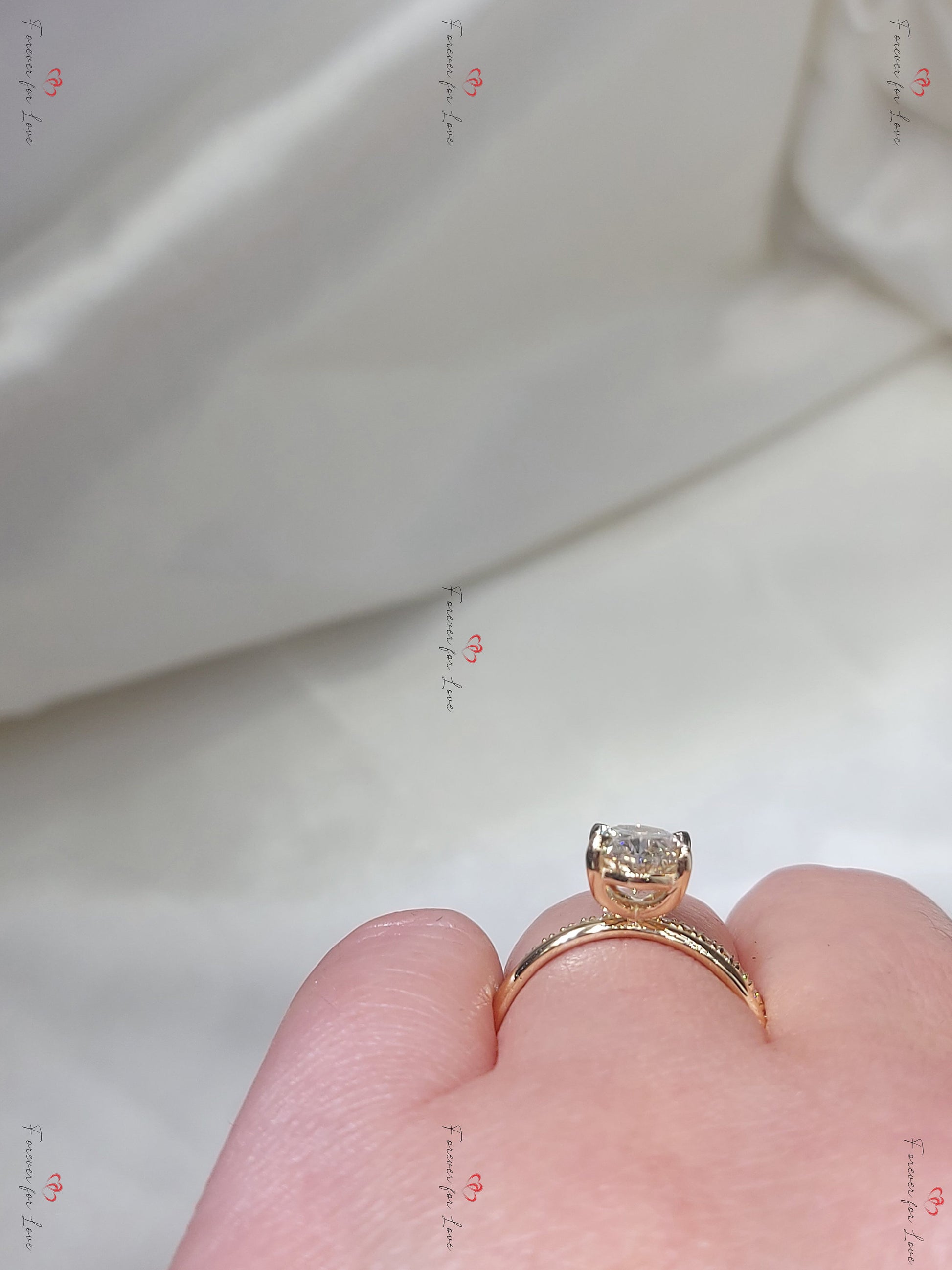 2 Ct Oval Lab Diamond Eternity Band