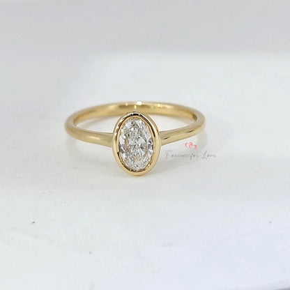 0.5 Ct IGI Certified Oval Lab Diamond Solitaire Engagement Ring