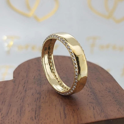 Round Diamond Stacking Ring
