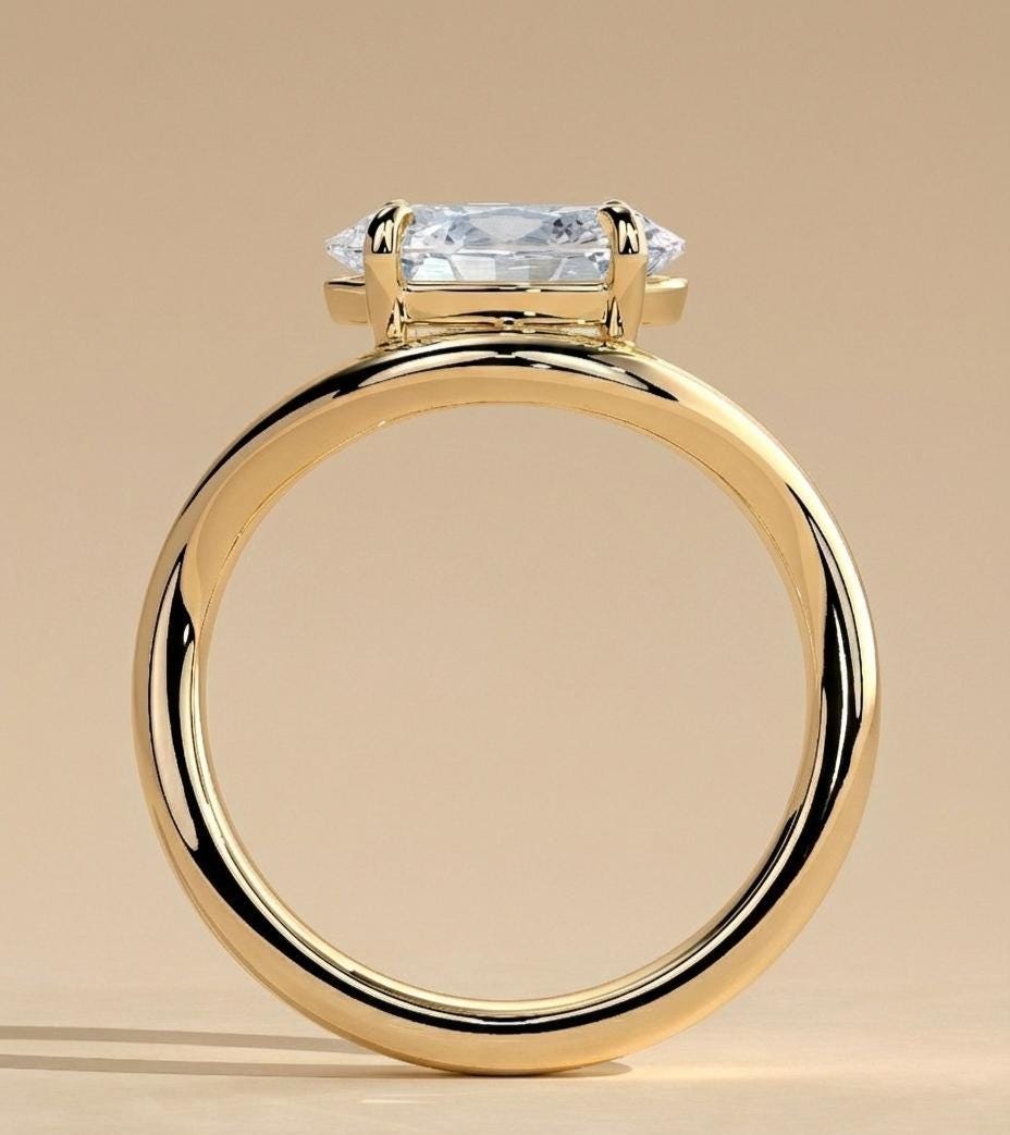 1 Ct IGI Certified Oval Lab Diamond Engagement Ring