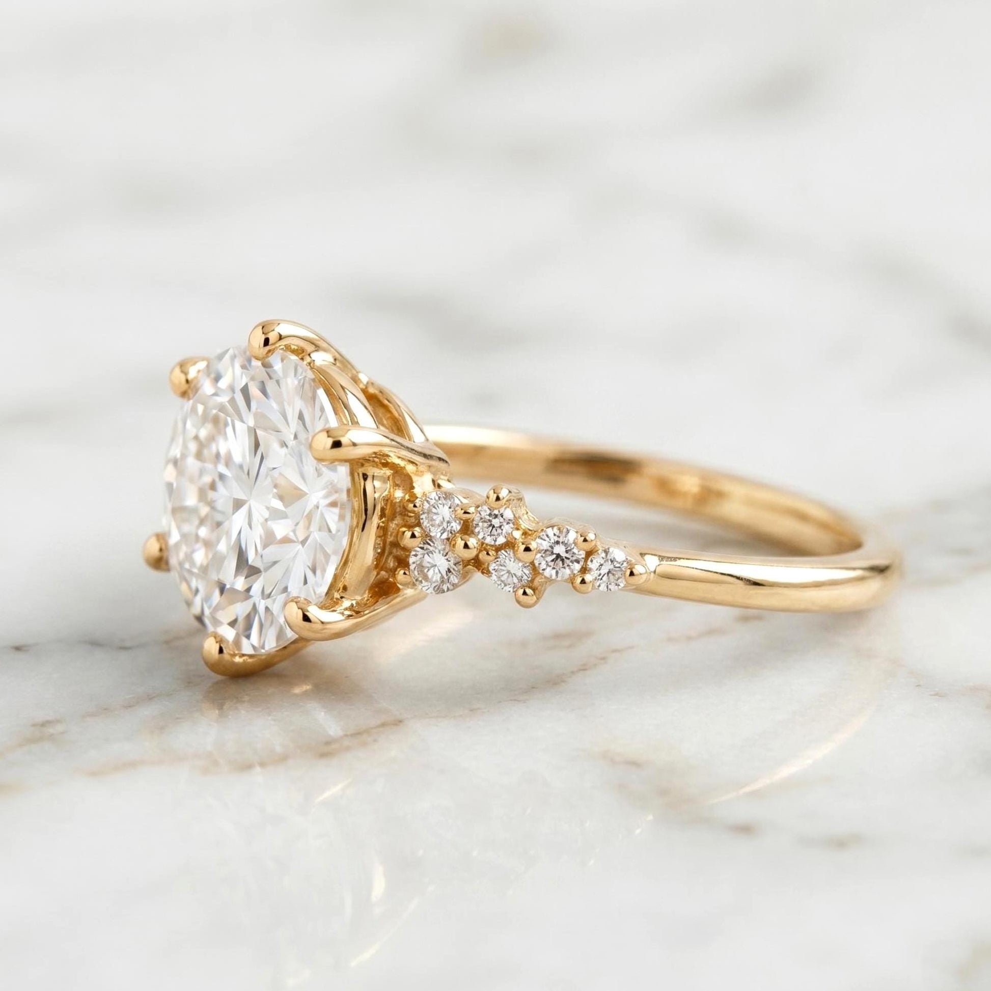 4.5 Ct IGI Certified Round Lab Diamond Engagement Ring