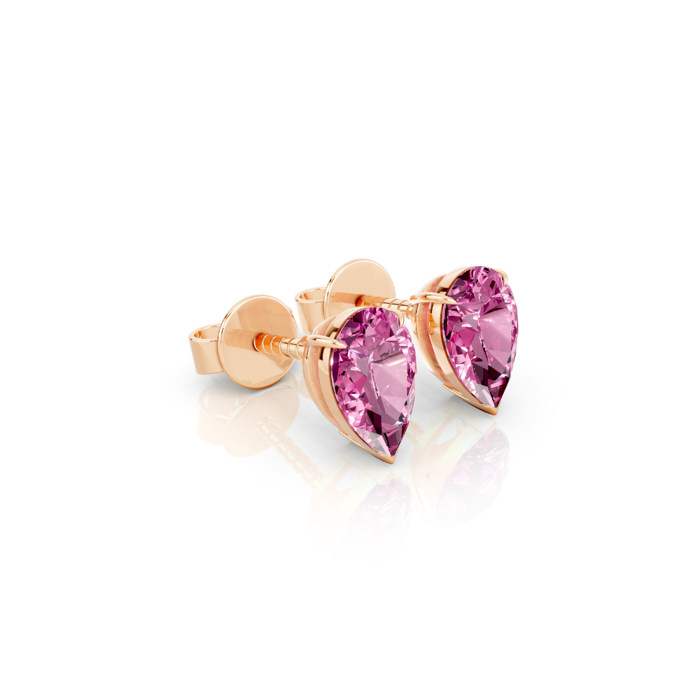 Pear Cut Color Diamond Stud Earrings Forever For Love