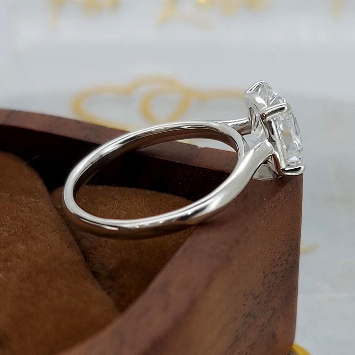 IGI Certified Cushion Lab Diamond Solitaire Engagement Ring