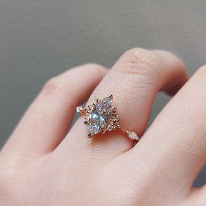 2.0 Ct Marquise Lab Diamond Engagement Ring