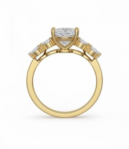 4 Ct IGI Certified Marquise Lab Diamond Band