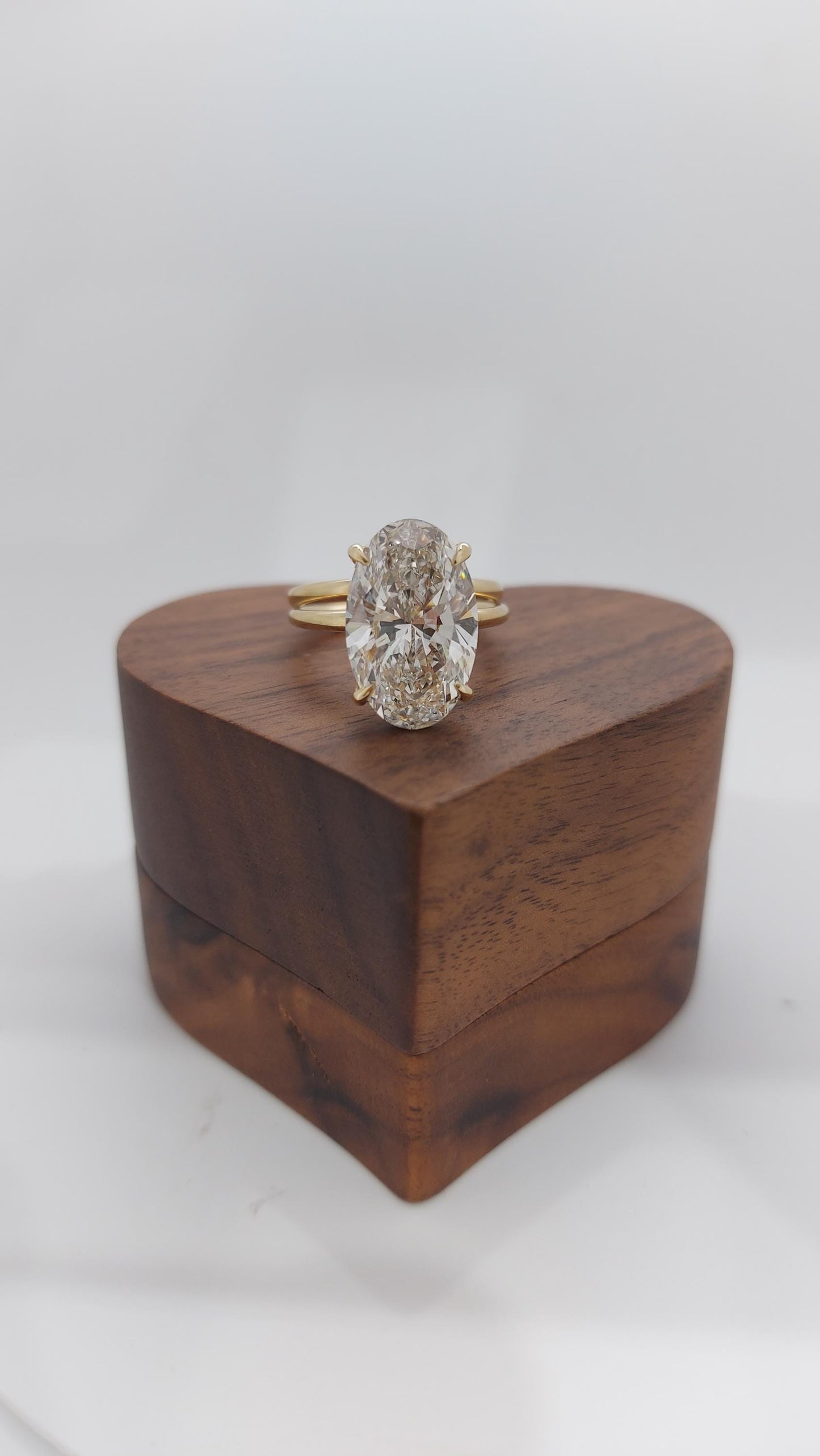7 Ct Oval Lab Diamond Hidden Halo Engagement Ring Oval cut 1Ct Moissanite Brilliant Cut engagement ring in 935 Argentium Silver — custom handcrafted by Forever For Love