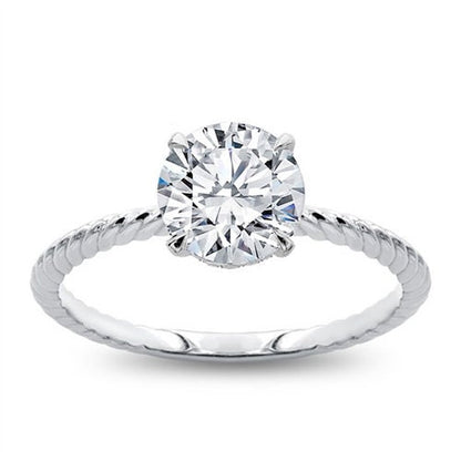 1 Ct Round Diamond Engagement Ring