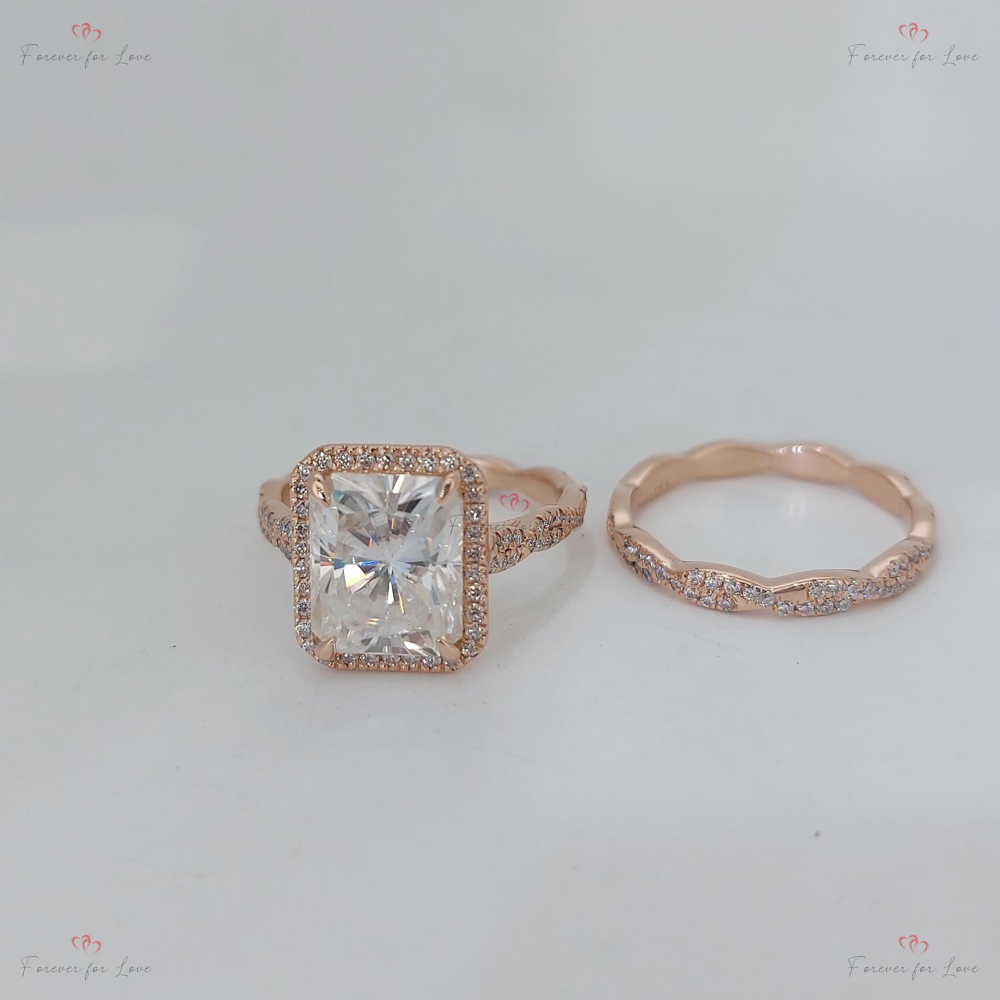 4 Ct Radiant Moissanite Eternity Band
