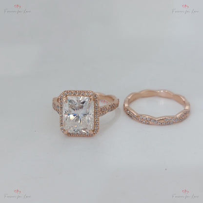 4 Ct Radiant Moissanite Eternity Band