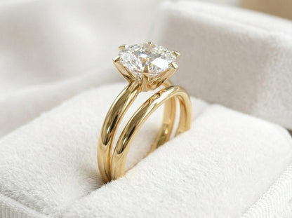 3 Ct Round Moissanite Solitaire Engagement Ring