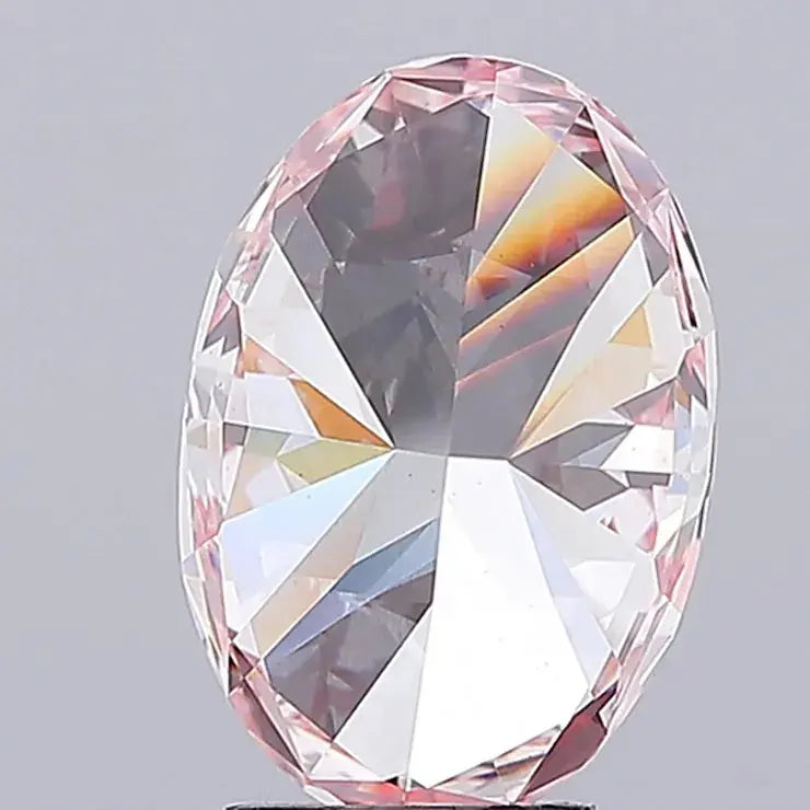 4.15ct Oval Lab Grown Diamond (Colour Fancy Intense Pink, Clarity VS2, IGI Certified) Forever For Love