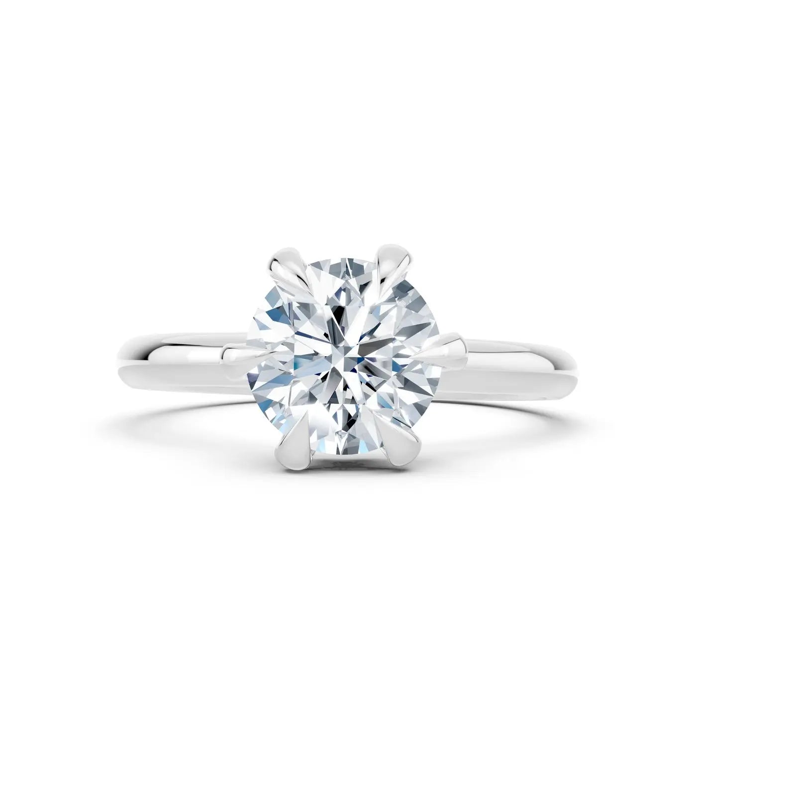 6-Prong Round Diamond Ring with Hidden Halo Forever For Love