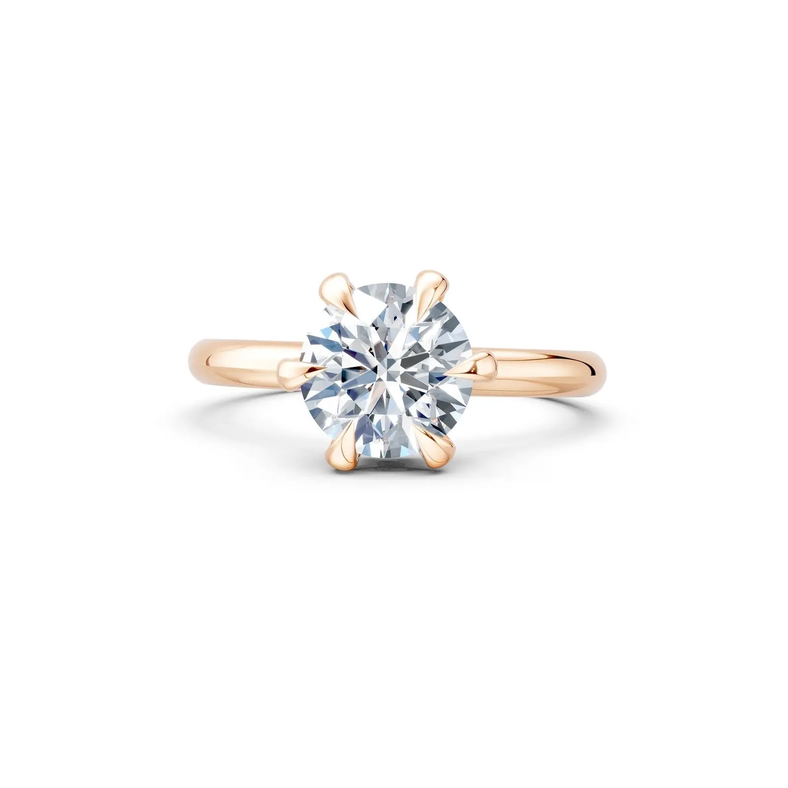 6-Prong Round Diamond Ring with Hidden Halo Forever For Love
