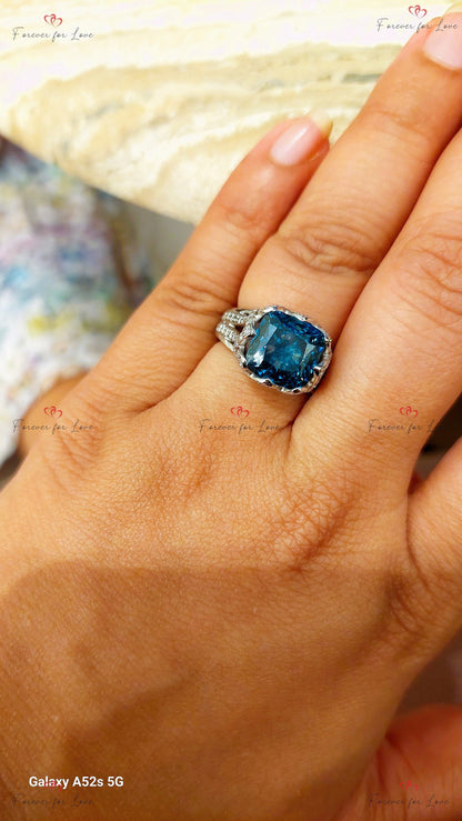 5.0 Ct Cushion Lab Diamond Engagement Ring