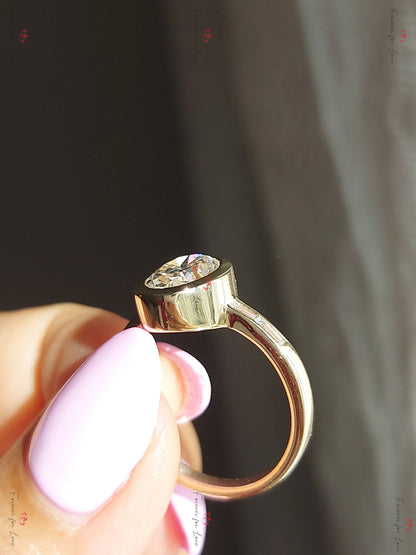 2 Ct Baguette Lab Diamond Solitaire Engagement Ring