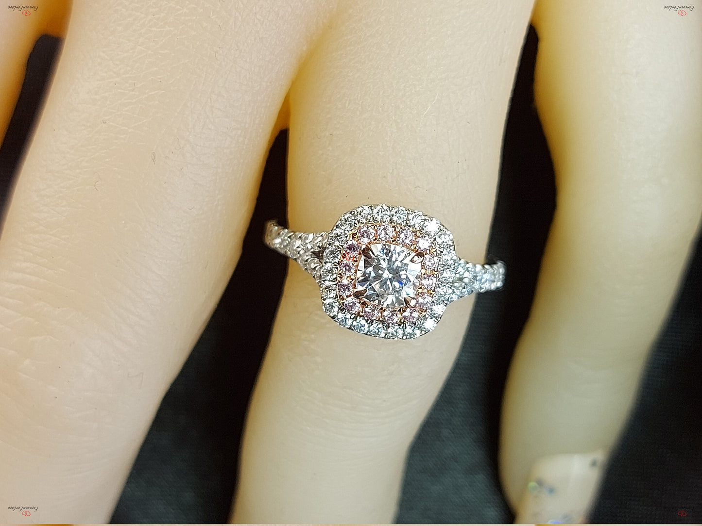 2 Ct Cushion Diamond Eternity Band Cushion cut 1Ct Moissanite Brilliant Cut engagement ring in 935 Argentium Silver — custom handcrafted by Forever For Love
