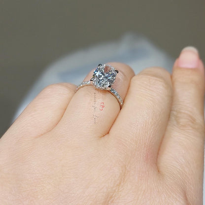 2.5 Ct IGI Certified Oval Lab Diamond Solitaire Engagement Ring