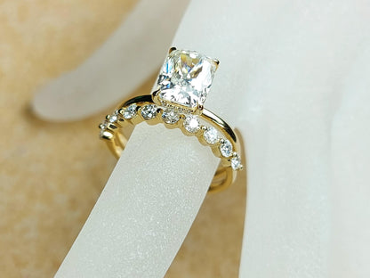 3 Ct Cushion Moissanite Eternity Band