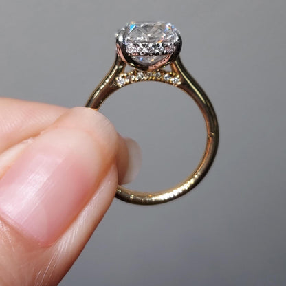 4 Ct Oval Lab Diamond Engagement Ring