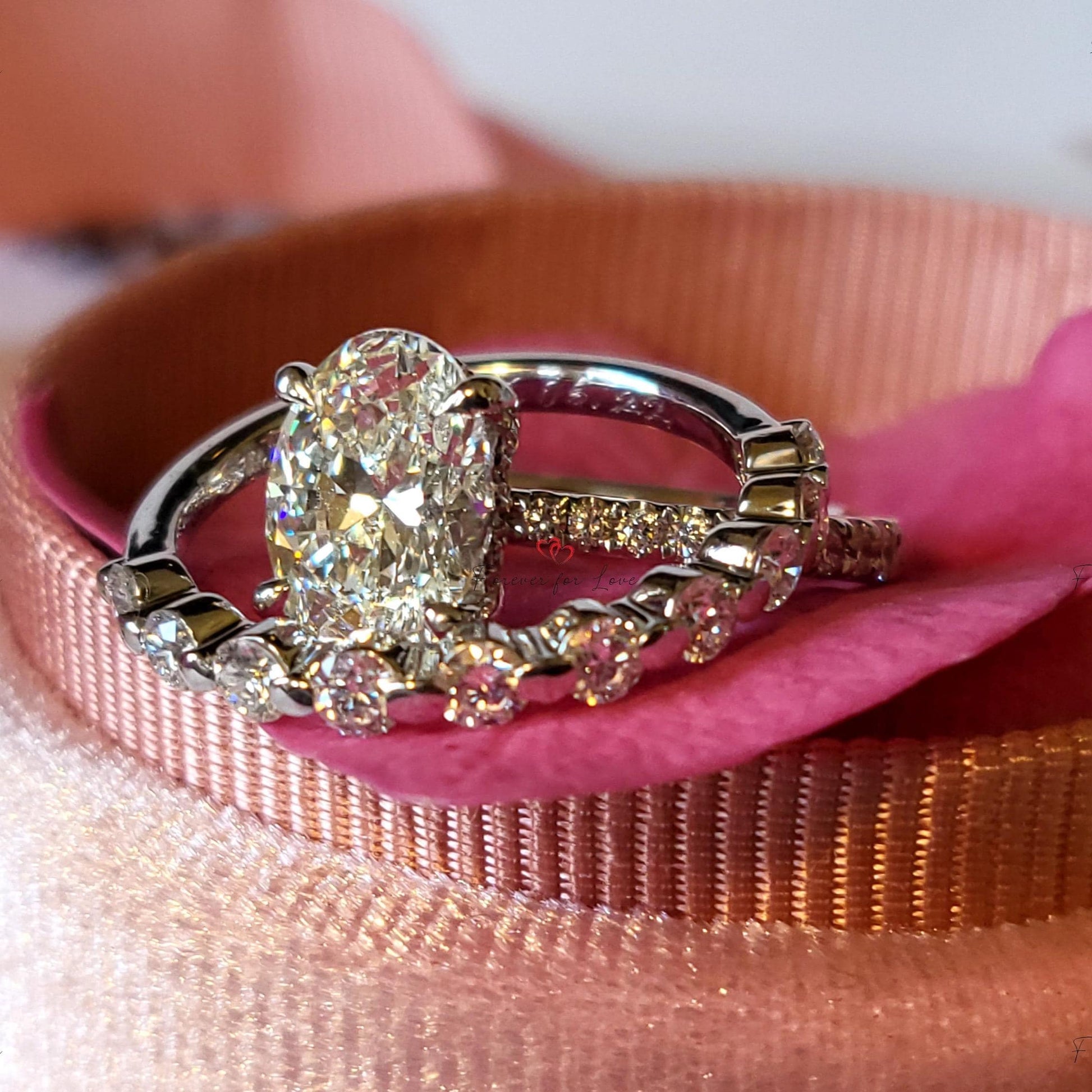 3 Ct IGI Certified Oval Lab Diamond Solitaire Engagement Ring