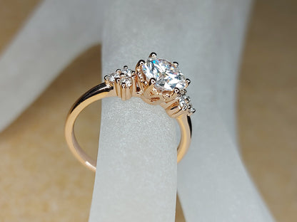 1.5 Ct Round Lab Diamond Engagement Ring