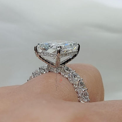 5 Ct Radiant Diamond Solitaire Engagement Ring
