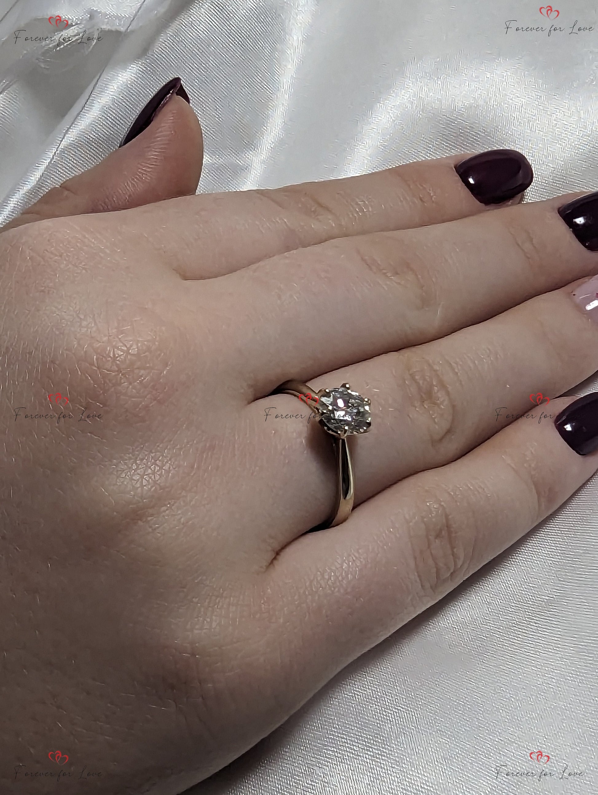 IGI Certified Round Lab Diamond Solitaire Ring