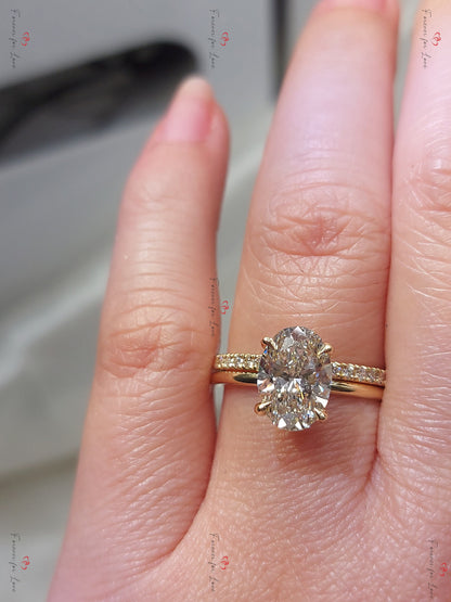 2 Ct Oval Lab Diamond Eternity Band
