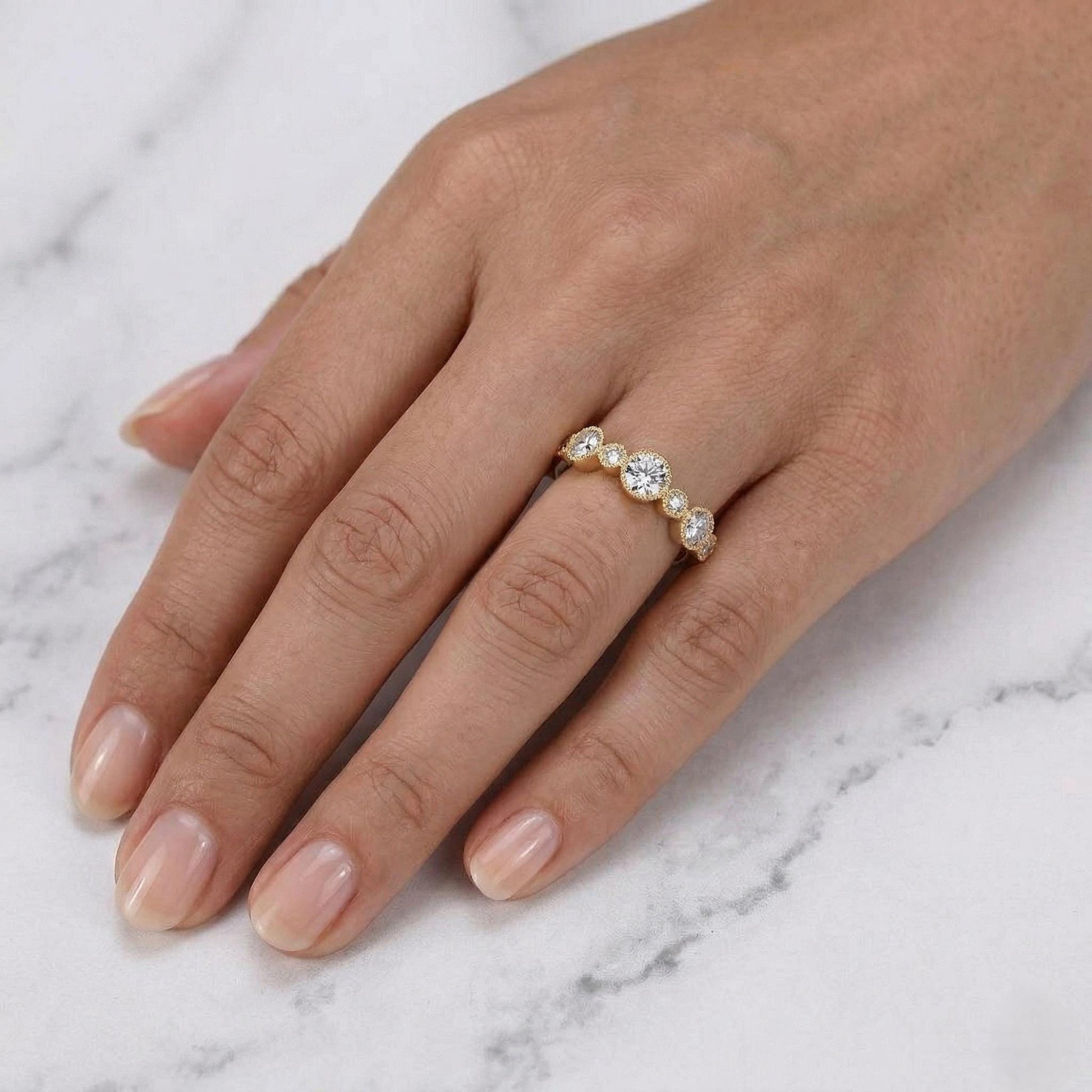 Round Lab Diamond Engagement Ring