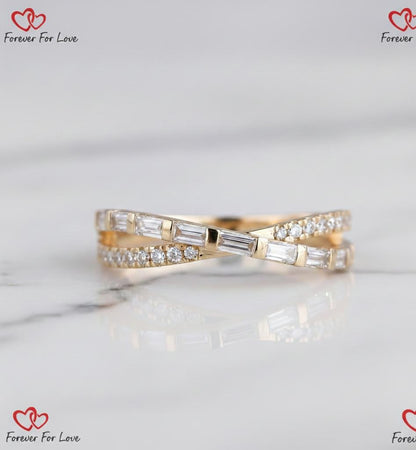 Baguette Lab Diamond Stacking Ring