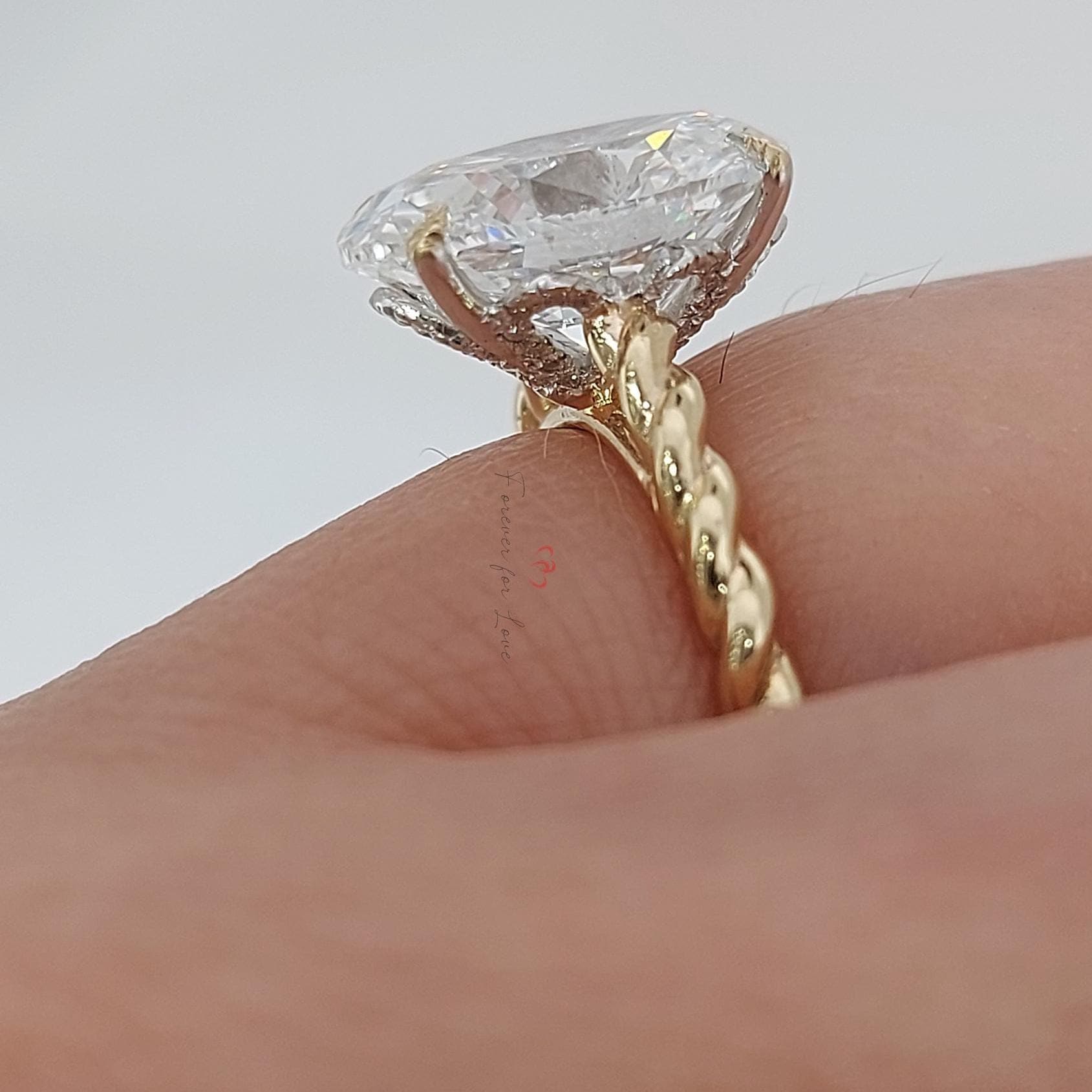 3.5 Ct Oval Lab Diamond Band