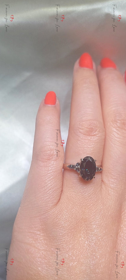 2 Ct Oval Moissanite Solitaire Engagement Ring