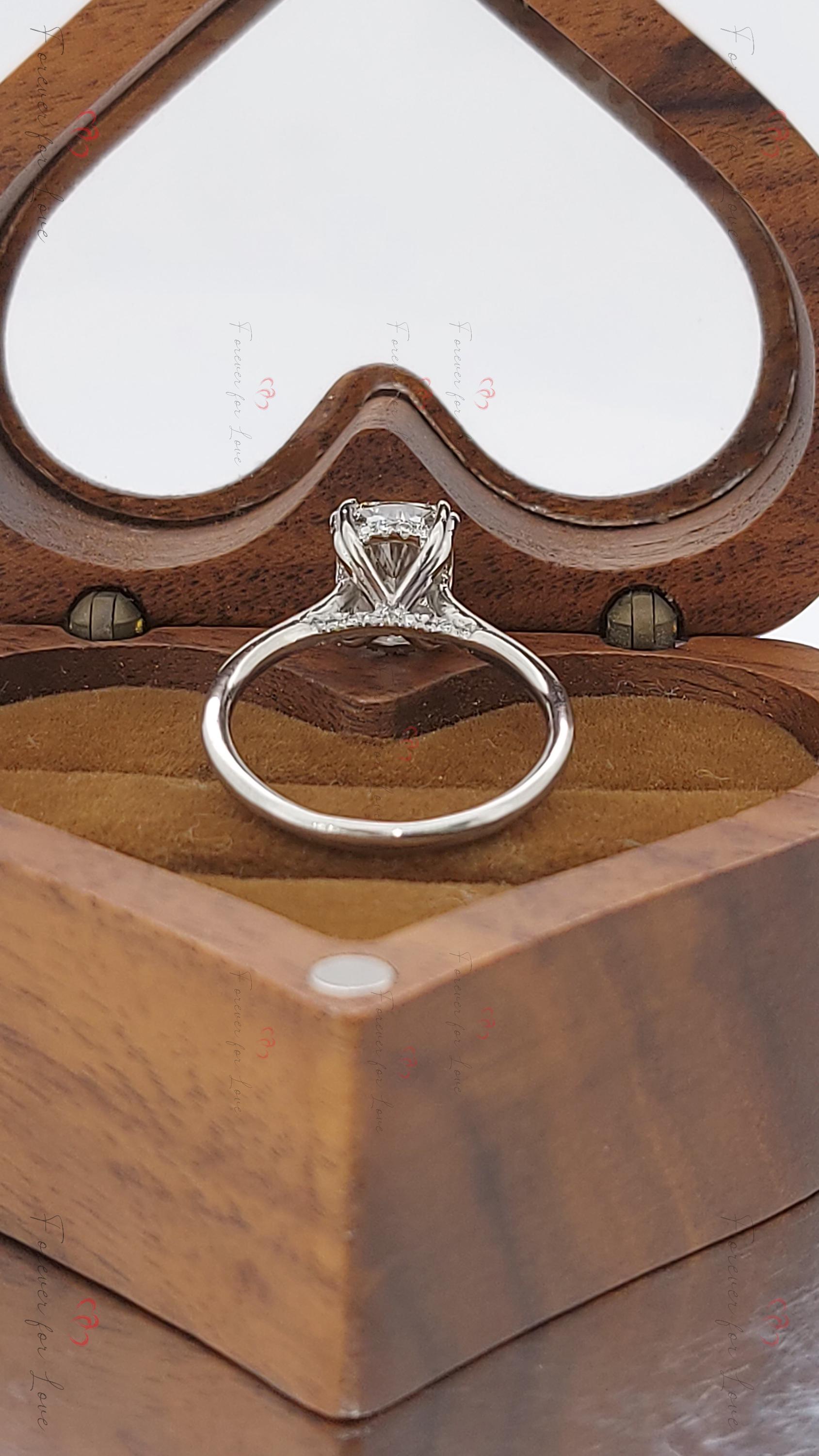 2 Ct IGI Certified Cushion Lab Diamond Engagement Ring