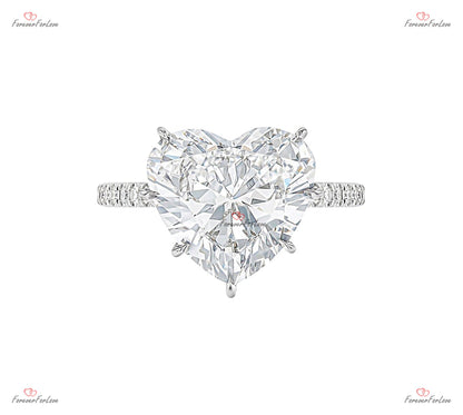 5 Ct Heart Moissanite Engagement Ring