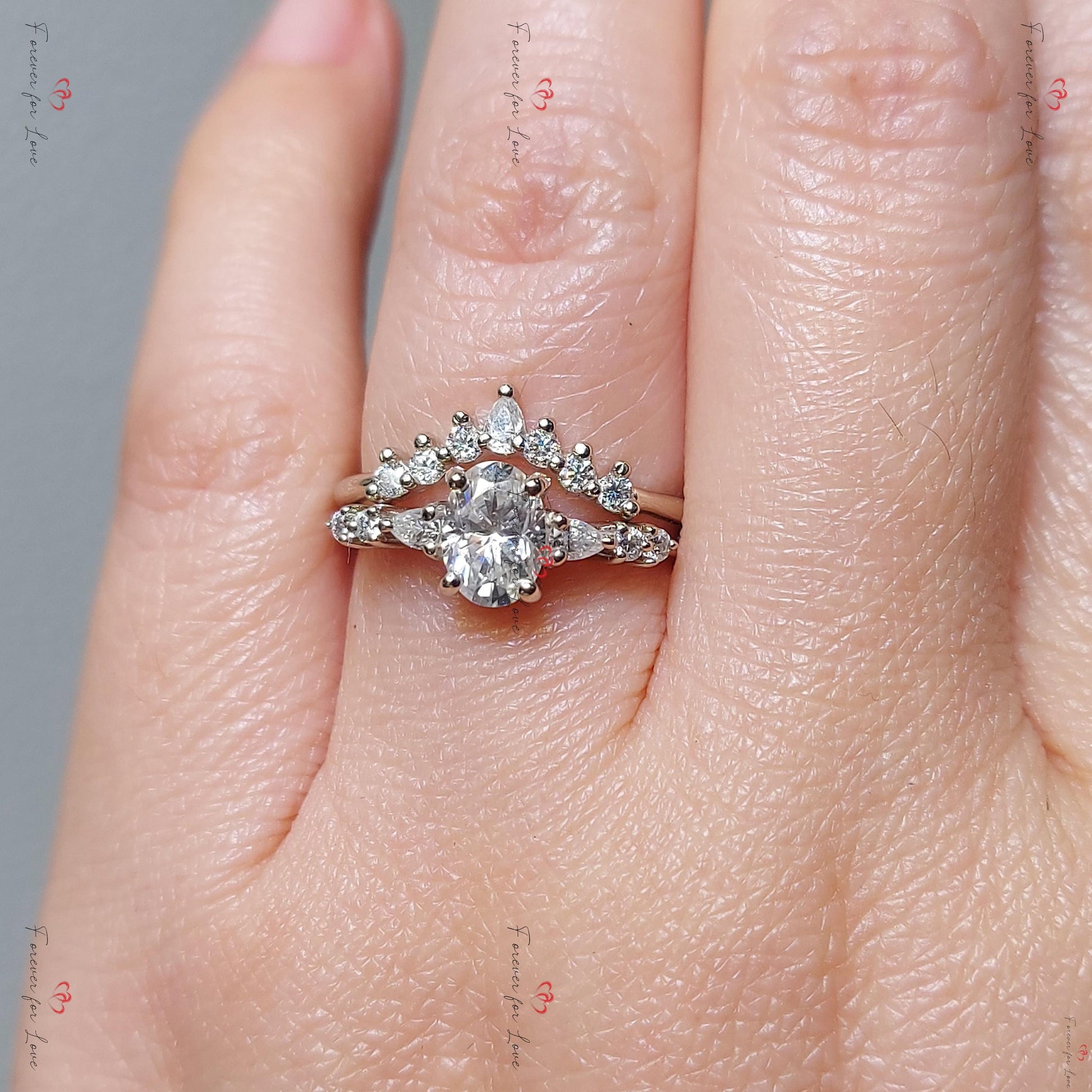 Oval Diamond, Moissanite Engagement Ring