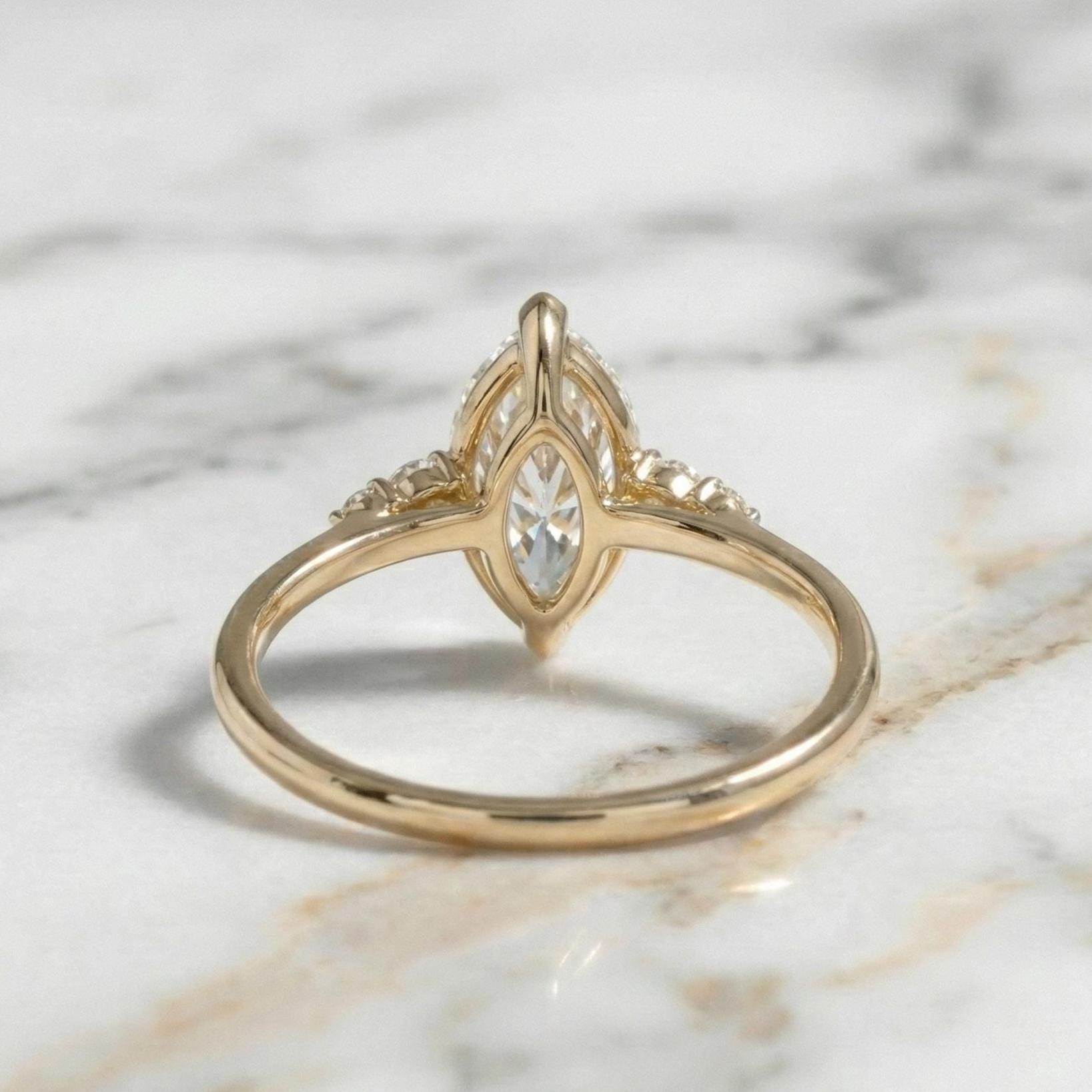 5 Ct IGI Certified Marquise Lab Diamond Engagement Ring