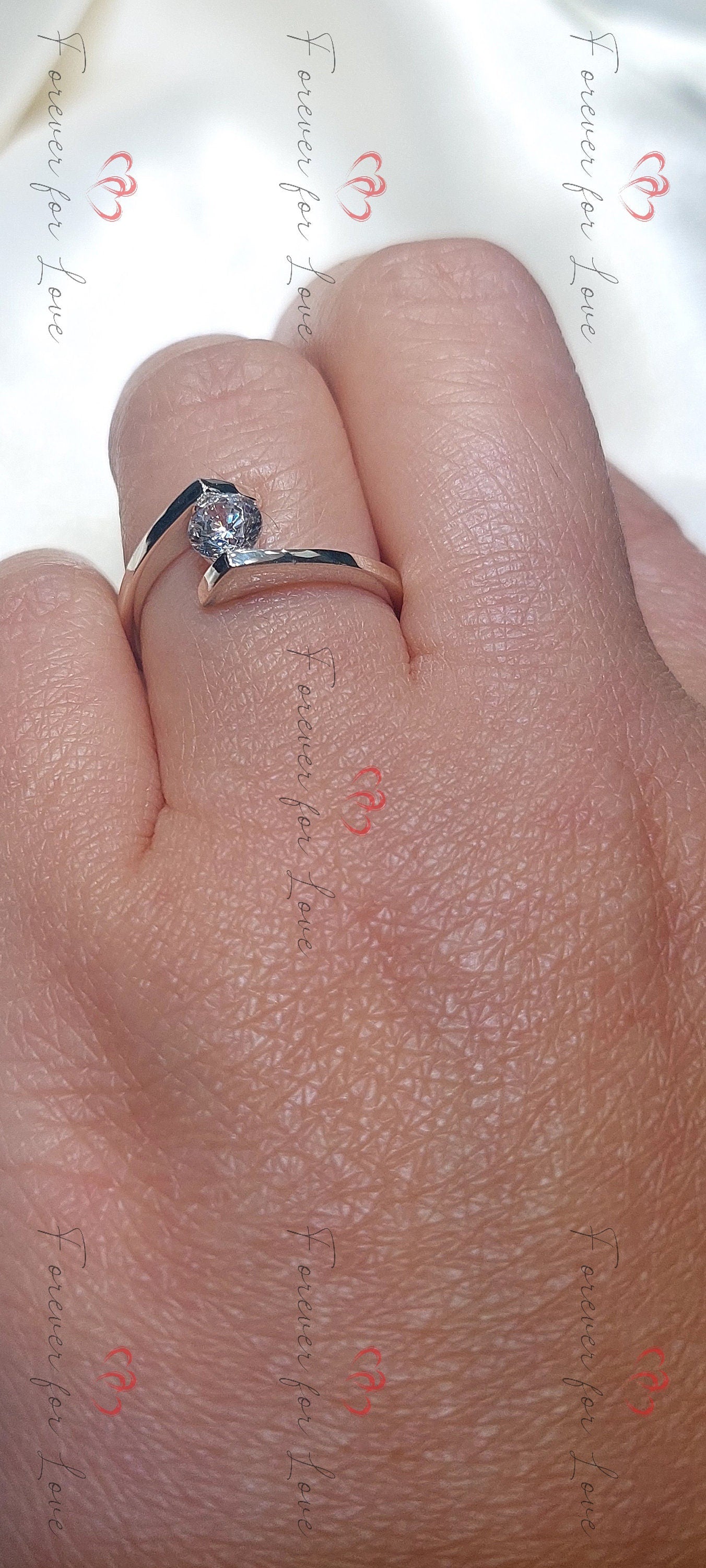 GIA Certified Round Natural Diamond Solitaire Ring